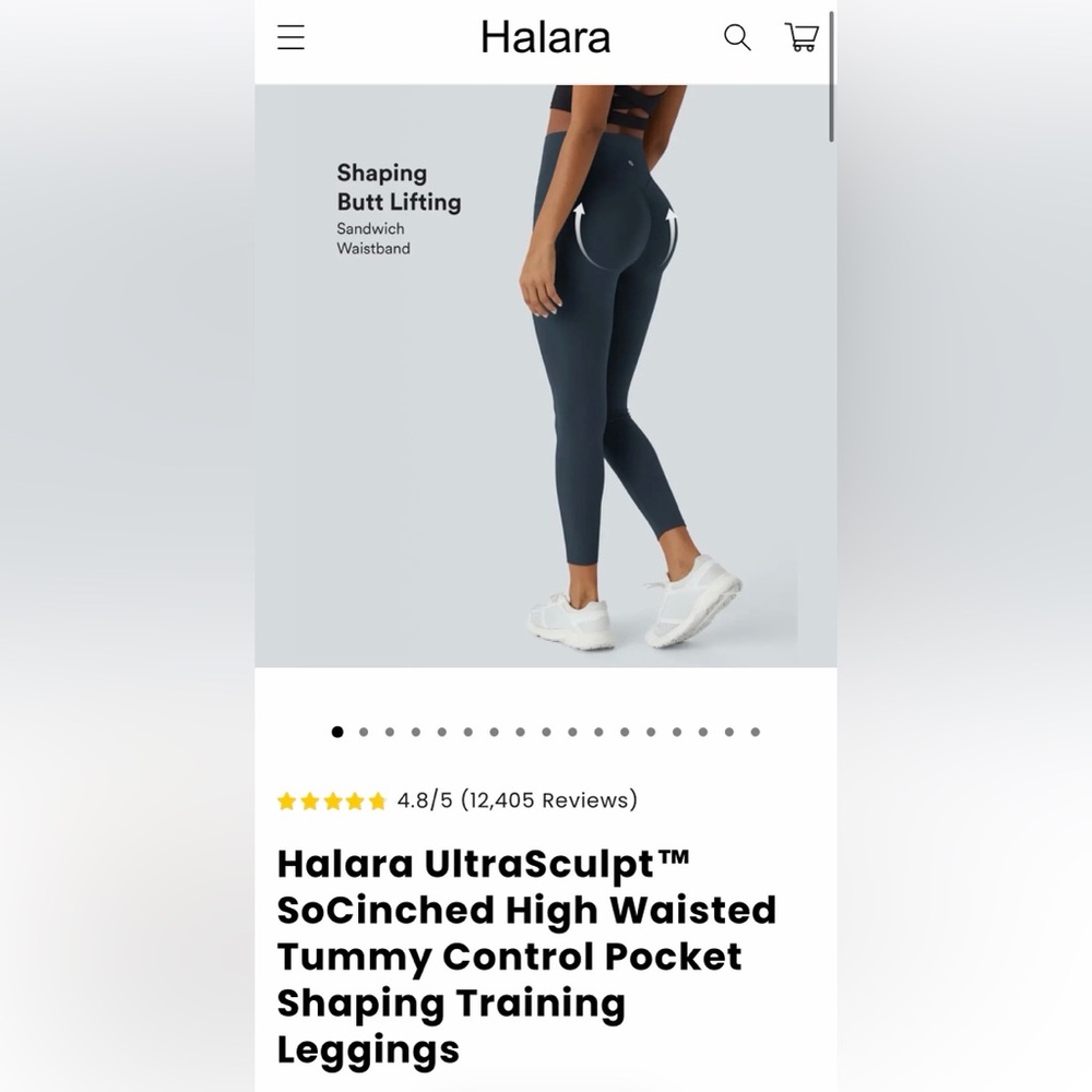 Halara Ultrasculpt Socinched high waisted tummy control pocket, shaping legging